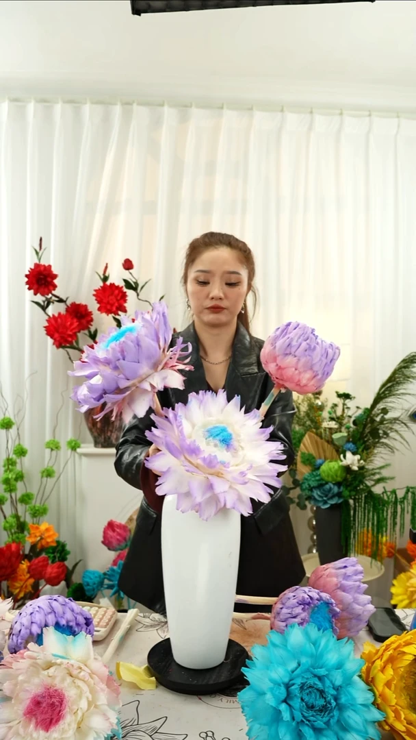 永生洋蓟 霸王花3个头叶片有伤【紫霞】A6