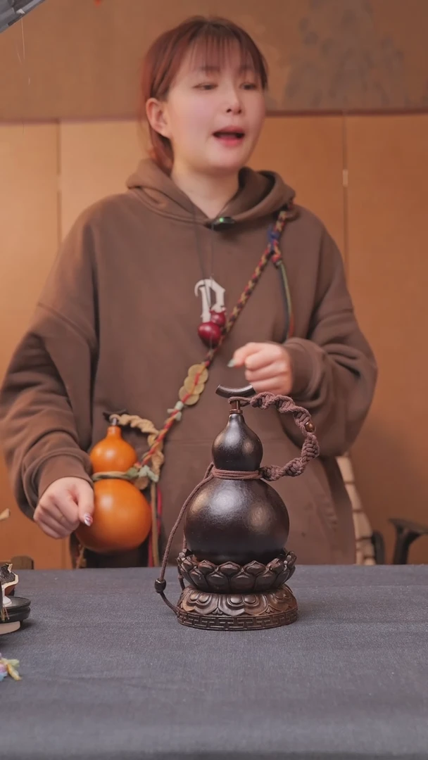 1559号链接精品大漆葫芦现货现发[一物一拍]不包含莲花底座