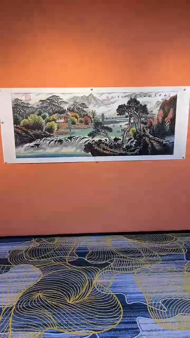 国画张老师  带锦盒  山水国画