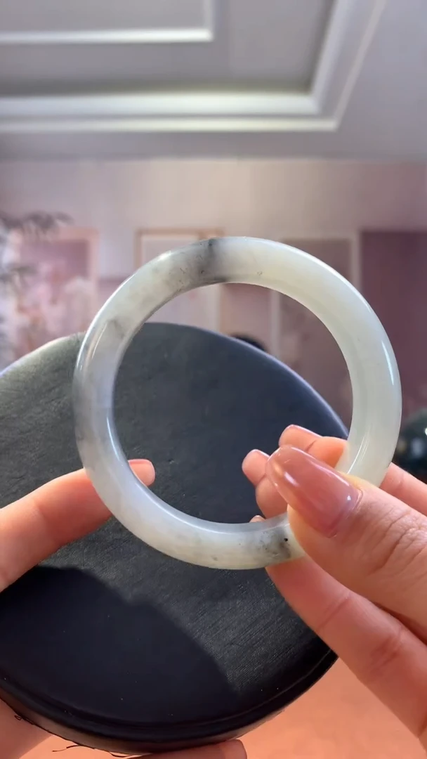 【闪购商品】和田玉手镯未镶嵌白底青花手镯55