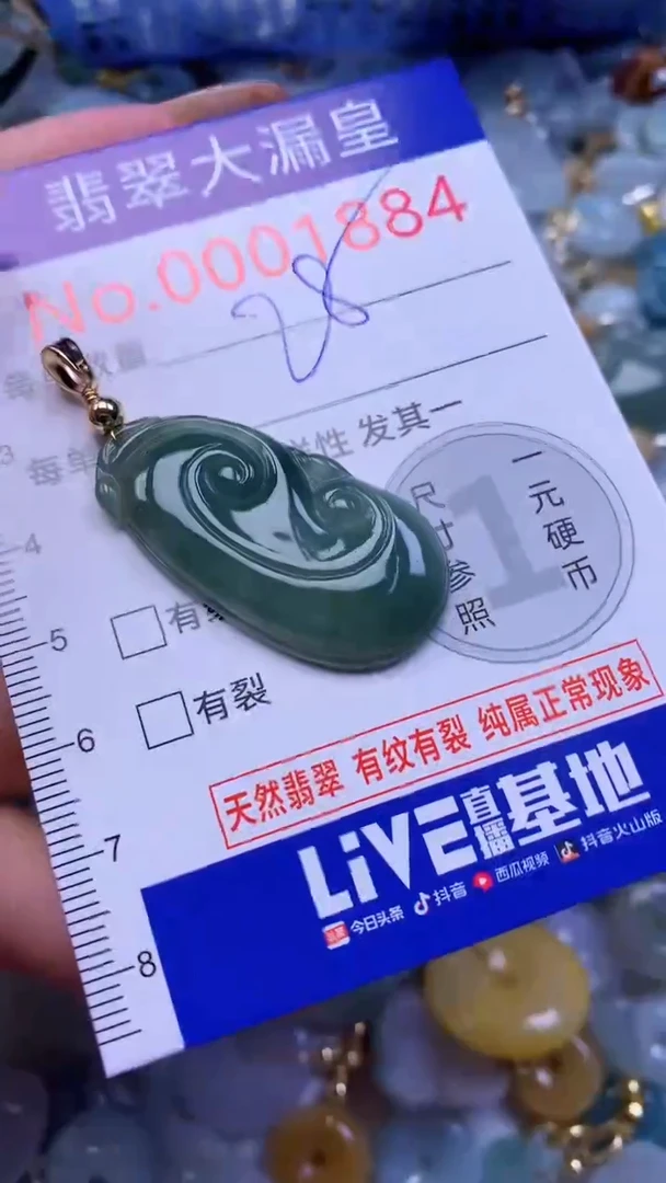 翡翠未镶嵌吊坠(不含链)1884