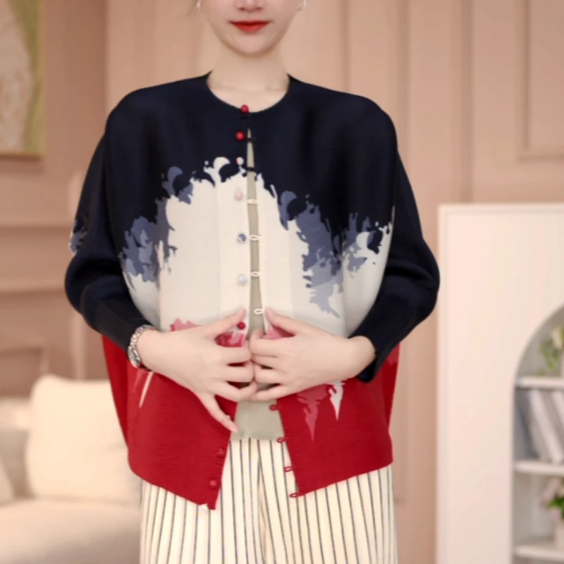 【现货】墨染丹霞ZZM休闲风开衫褶皱女装气质洋气时尚短外套国风