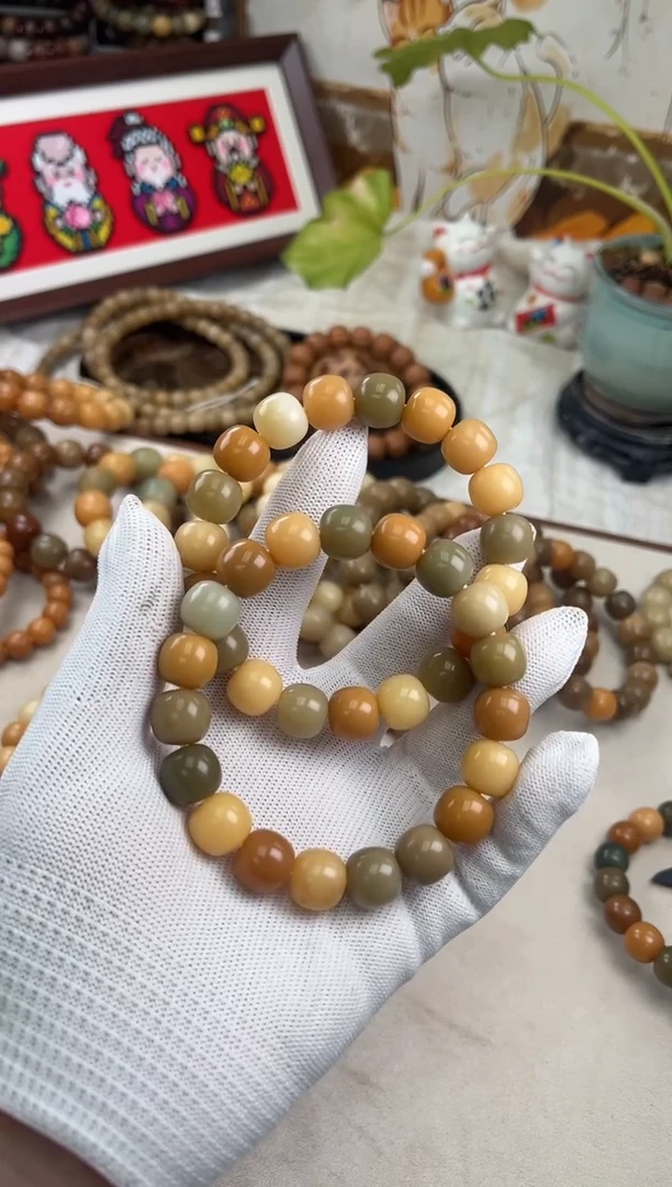 手串菩提根/象牙果a420 卡13 干磨三高