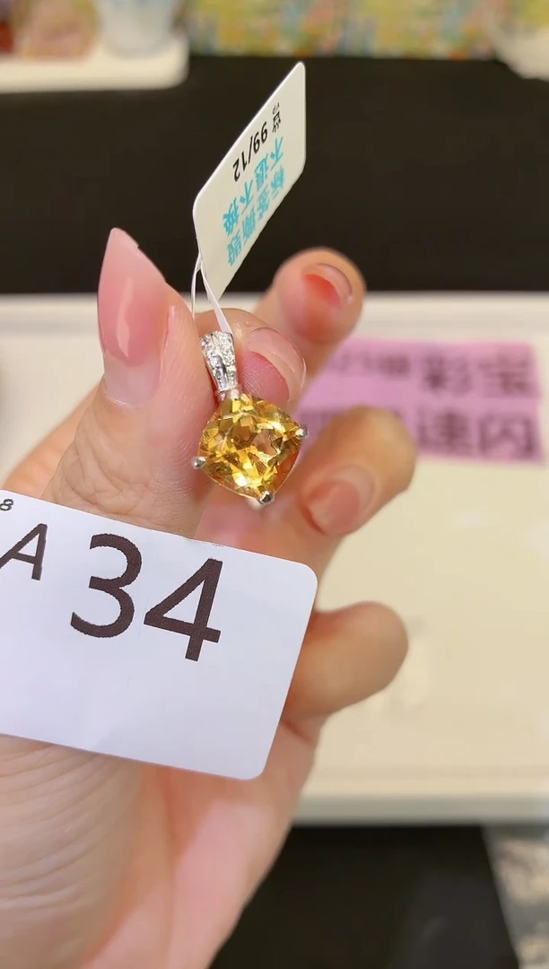 银S925镶嵌珠宝半成品水晶多样性发一A34