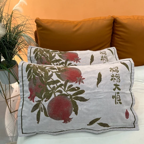 榴榴大顺枕套一对装48*74