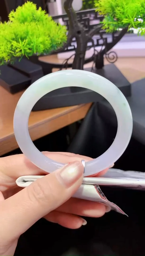 未镶嵌手镯翡翠k65天然缅甸A货翡翠57.8圆条