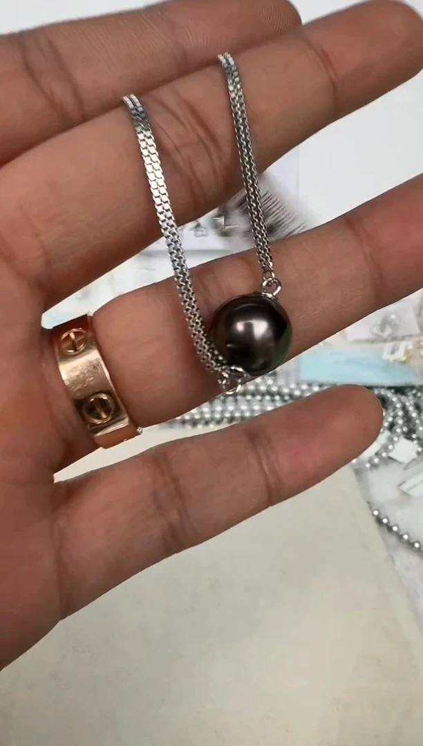 银S925镶嵌手链海水珍珠手链