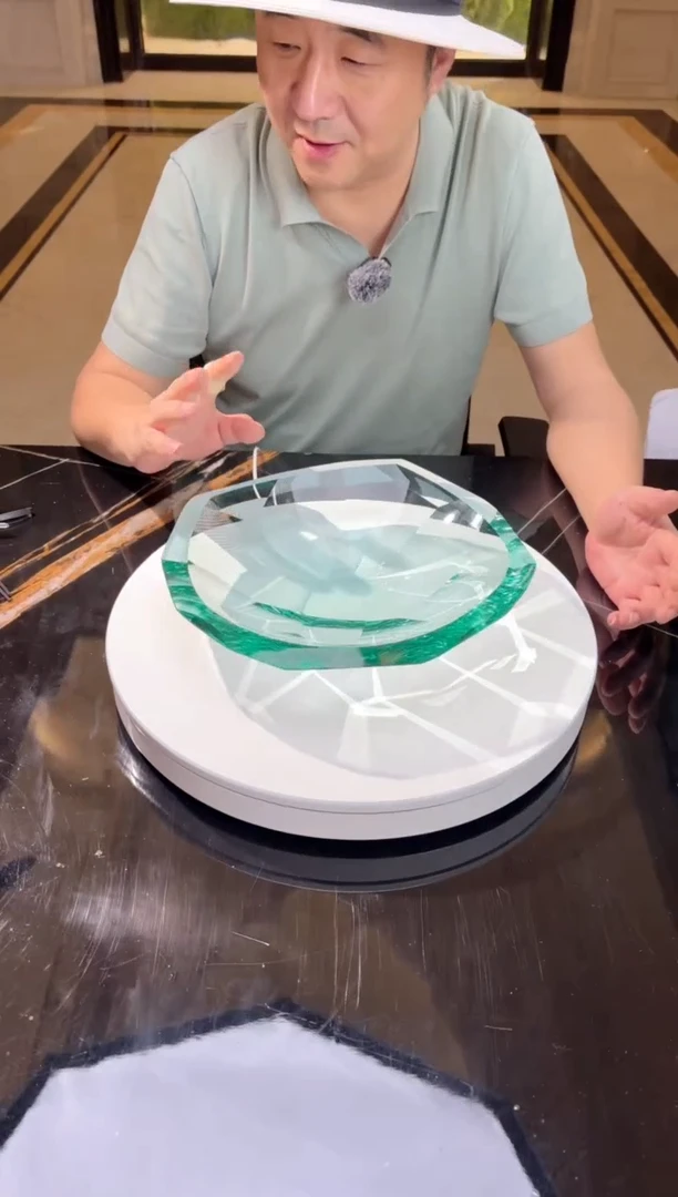 茶宠AJ1111076翠绿色琉璃果盘