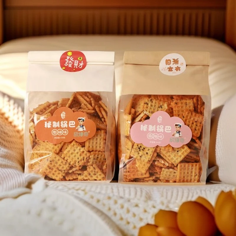 手工锅巴麻辣牛排味酥脆零食芝麻风味休闲解馋小吃上班追剧