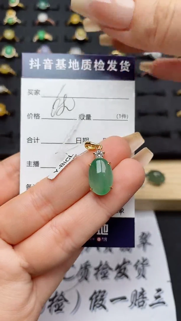 翡翠银S925镶嵌颈饰........