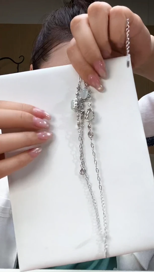 银S925镶嵌手链翡翠250429030多样性发一