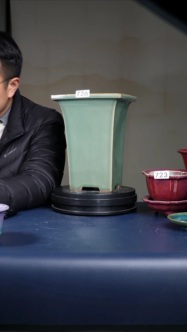 其他瓷微微暇726号高四方盆 口径20高27 NO退NO换