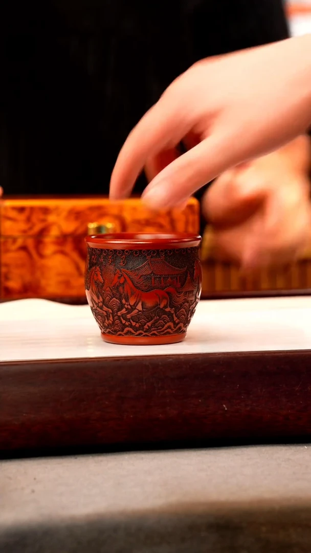 茶壶紫砂大红袍 马到成功主人杯