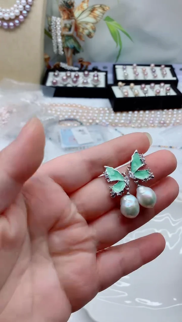 未镶嵌耳饰淡水珍珠多样性发其一【非无瑕】