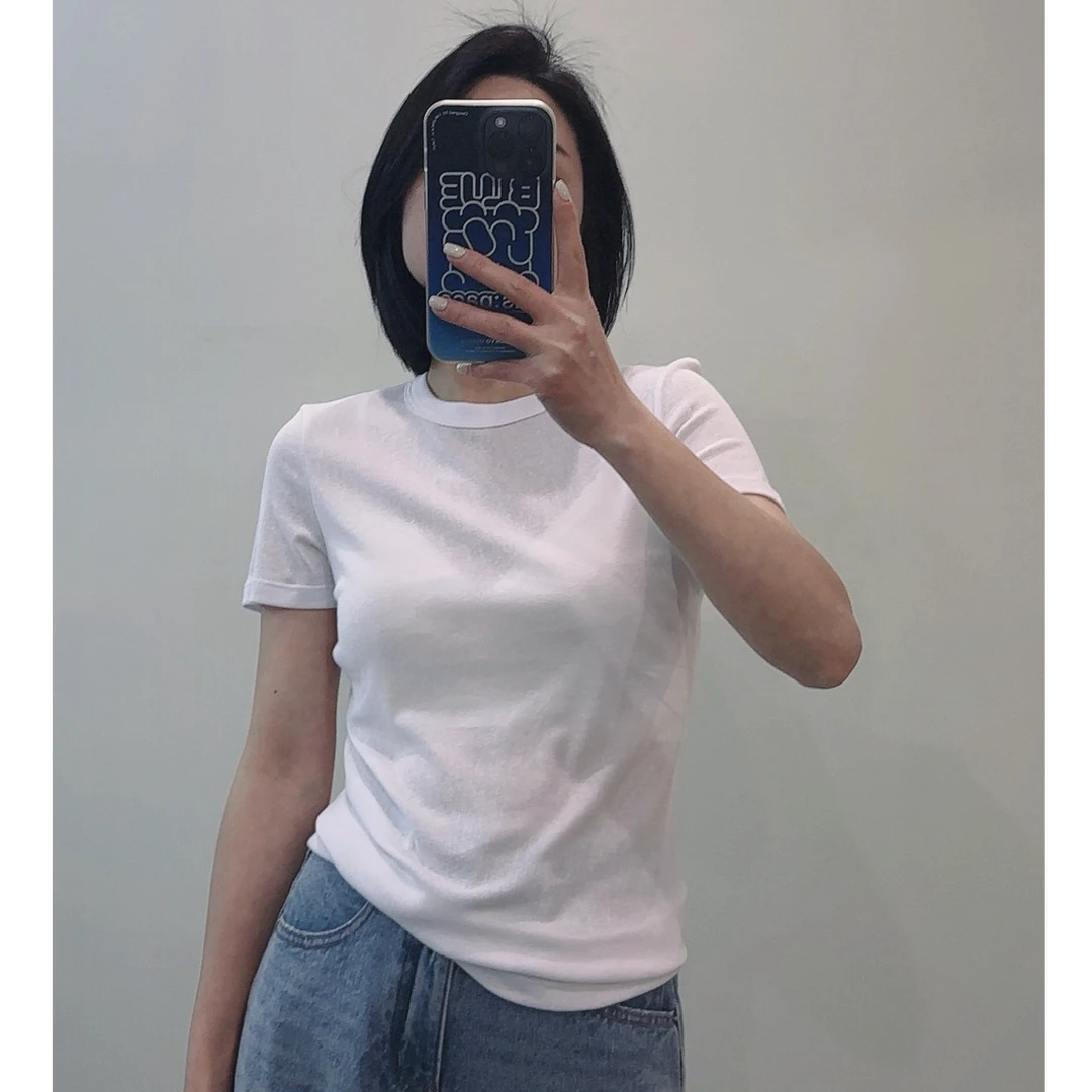 9089小CC 时尚穿搭2025新款高品质休闲百搭纯色短袖