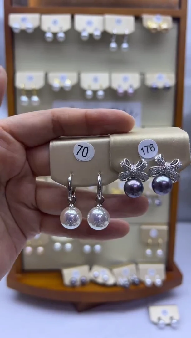 未镶嵌耳饰淡水珍珠70+176