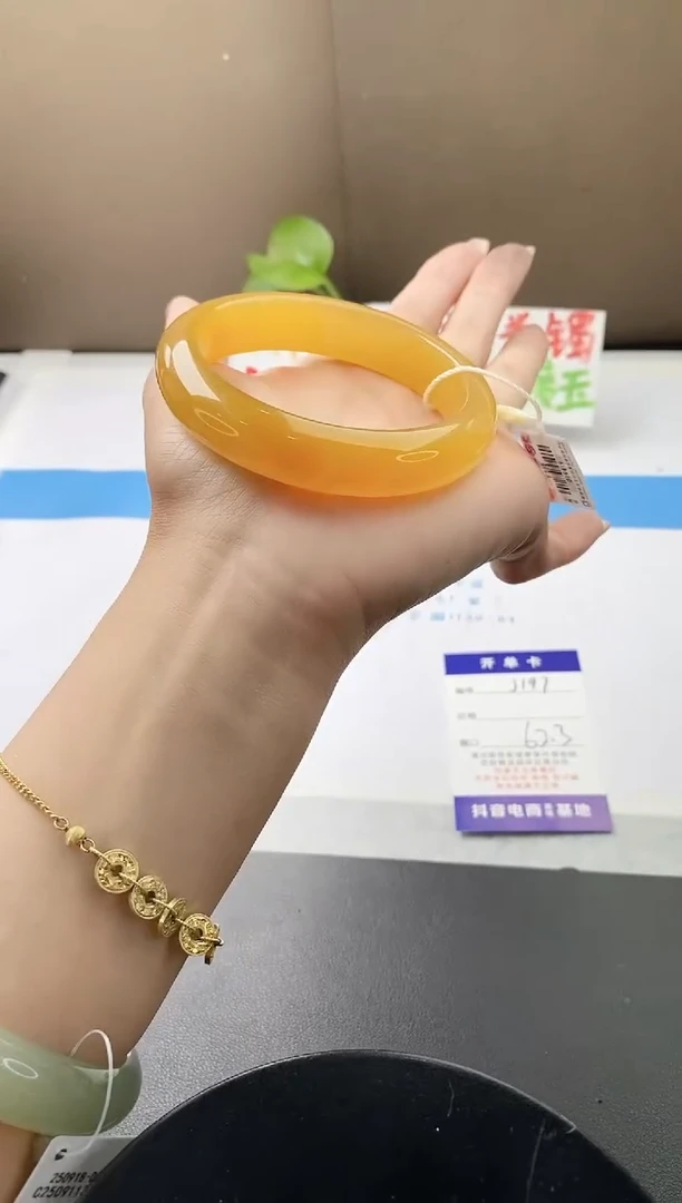 未镶嵌手镯石英质玉j197-HA多样性发货62+
