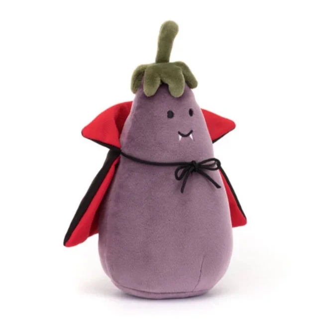 英国披风吸血鬼茄子万圣节毛绒玩具