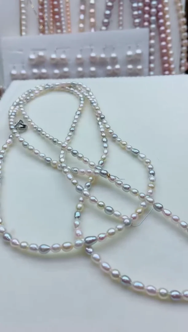 淡水珍珠合金项链多样性发其一，非无暇