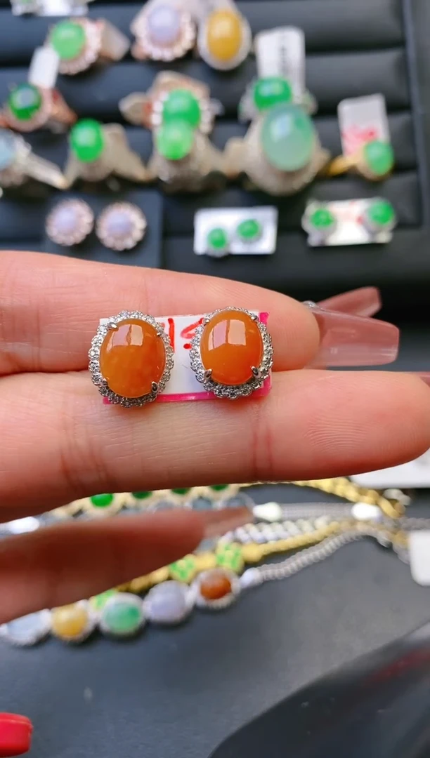 【闪购商品】翡翠戒指银S925镶嵌天然A货翡翠1