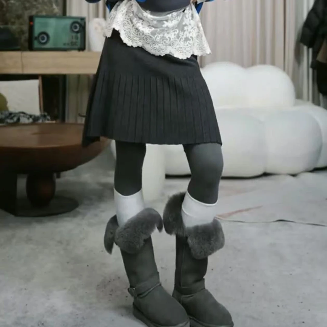 infobyfive2025冬季新款怪诞不规则针织毛线裙短裙百褶裙2DL1805