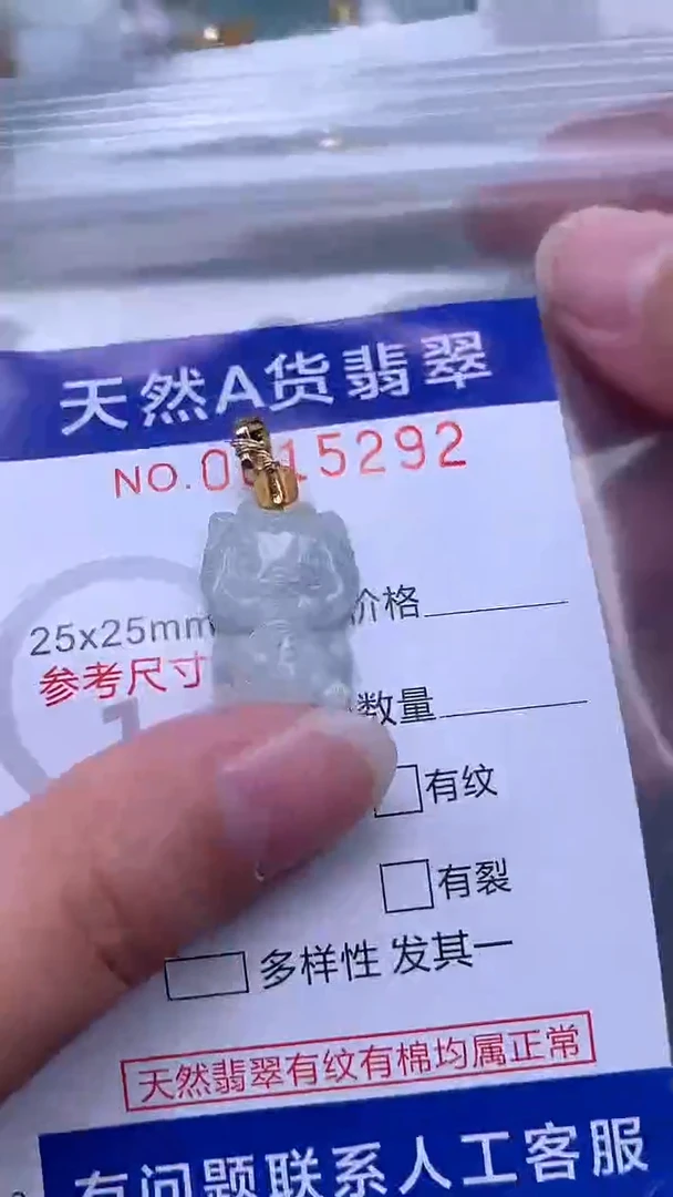 翡翠未镶嵌吊坠(不含链)1