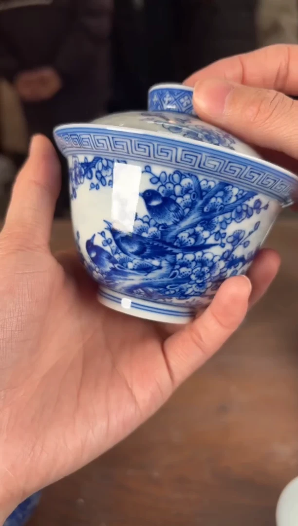 【闪购商品】杯看山柴窑青花看山柴窑青花