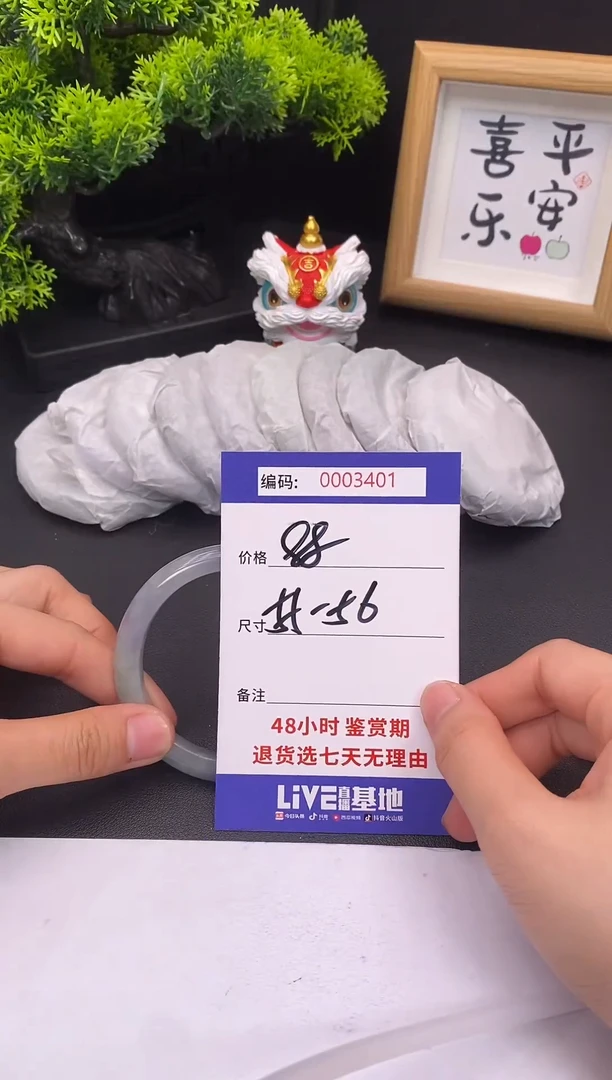 未镶嵌手镯翡翠0003401