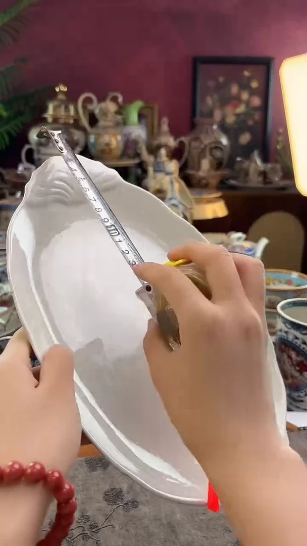 瓷屋里进白瓷 鱼盘 31cm