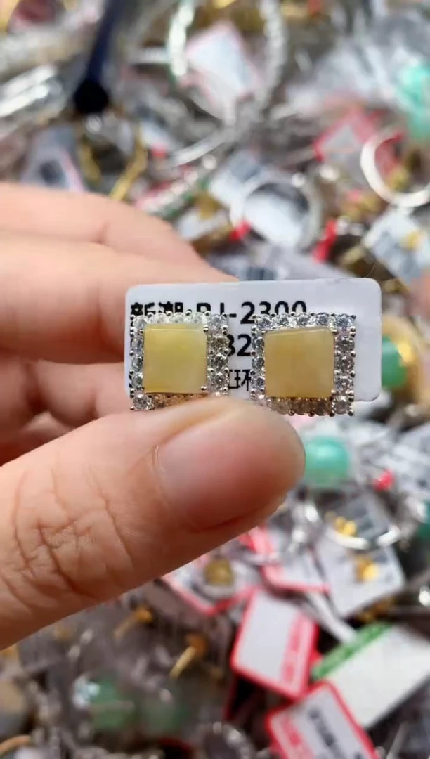 银S925镶嵌戒指翡翠天然A货缅甸翡翠