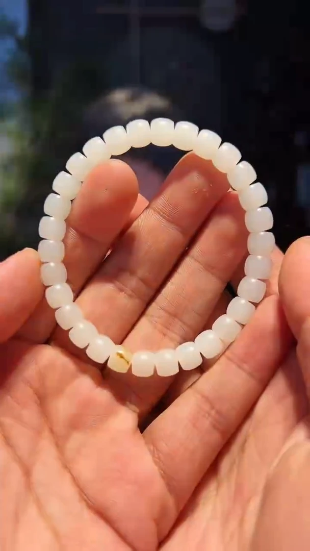 【闪购商品】和田玉手串未镶嵌7大+单圈挂皮