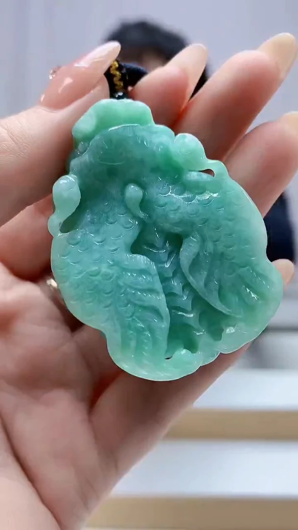 未镶嵌定制翡翠5060DD-毛货挂件赠底座34