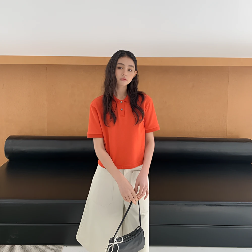 翻领小个子宽松百搭POLO衫