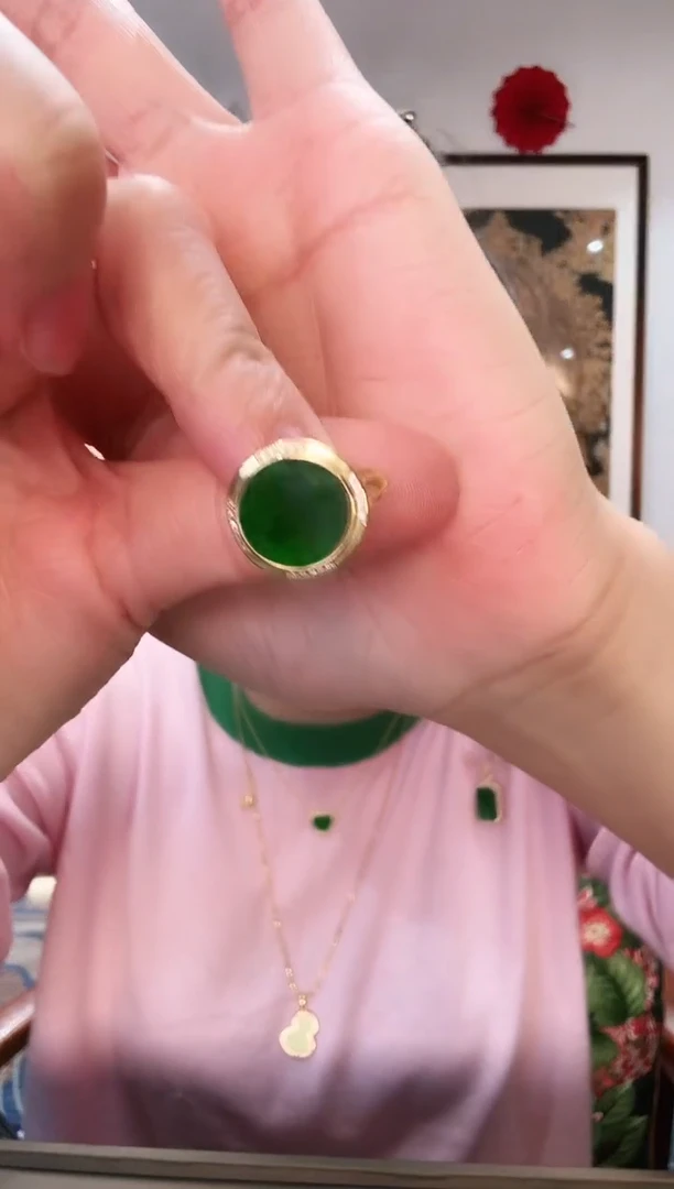 【闪购商品】翡翠戒指银S925镶嵌戒指