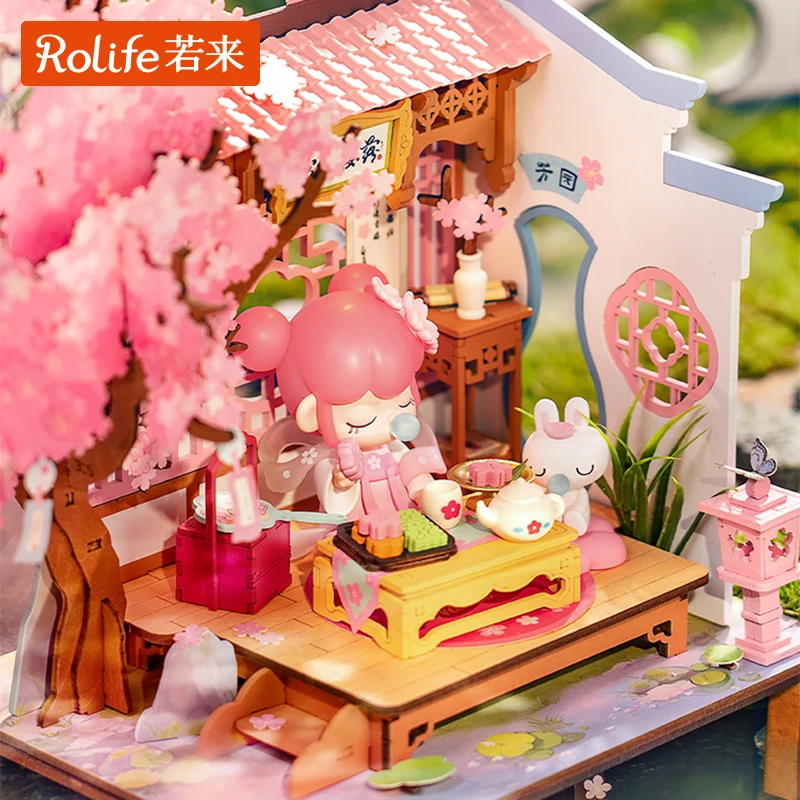 【Nanci樱花春日宴】若来联名款木质DIY小屋拼装模型摆件节日礼物