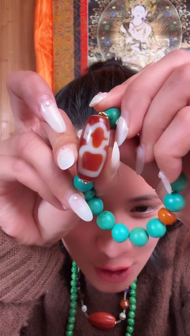 铁合金花岗石藏式风格珠串