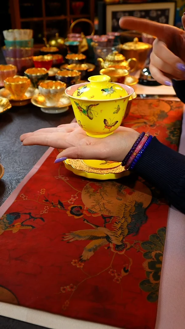 茶杯紫砂【宜景窑系列】盖碗