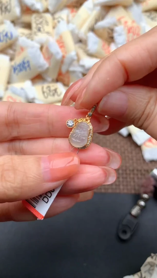 银S925镶嵌挂件翡翠一39