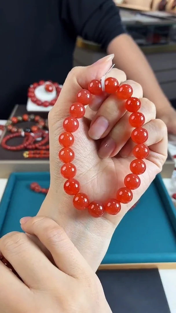 未镶嵌冰红手串10+南红玛瑙（多样式发其一）