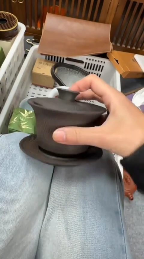 摆件陶茶具茶具茶具盖碗紫陶