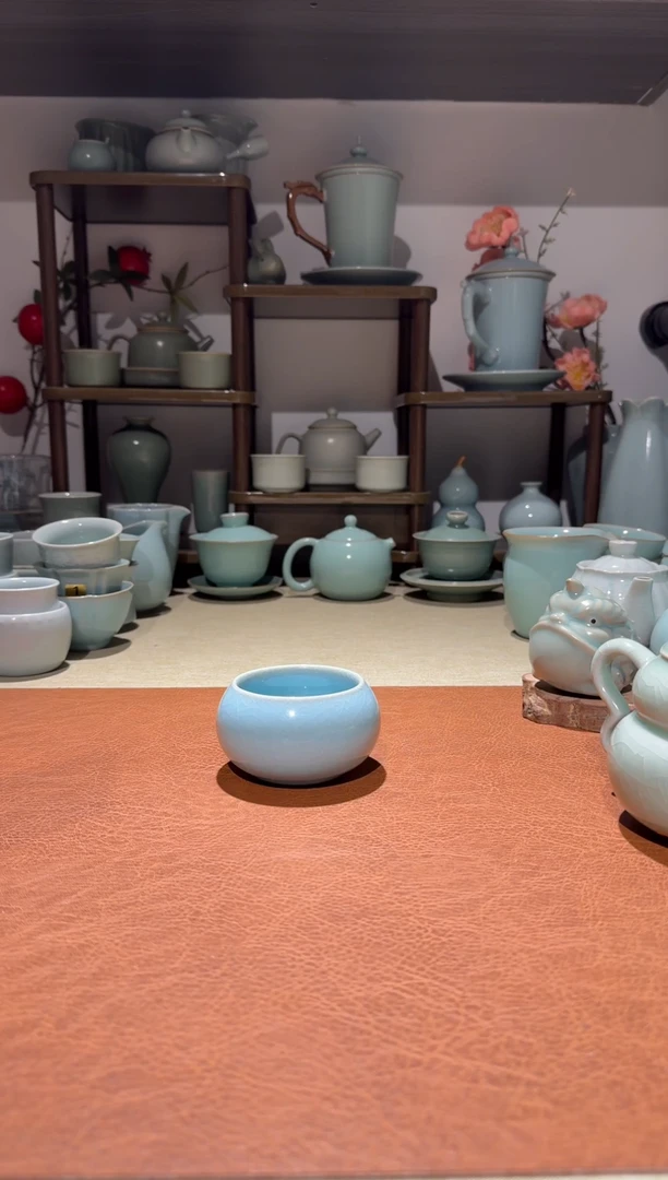 杯子瓷福利 禅定杯 主人杯品茗杯 天青釉一级精品