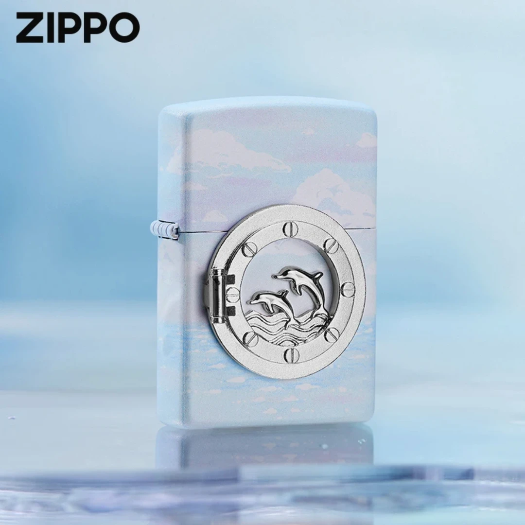 zippo打火机官方正品 贴章航海假日防风煤油打火机送男朋友TCJ1