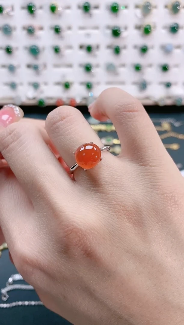 【闪购商品】南红玛瑙珠宝奇石银S925镶嵌天然南红