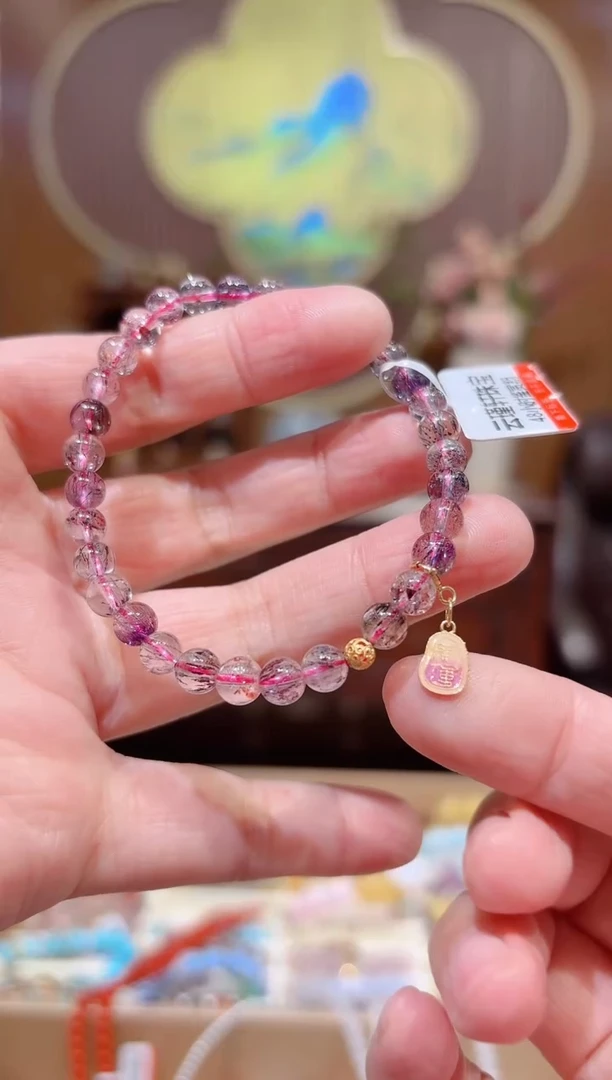 【闪购商品】水晶手串18K金镶嵌设计款手串5.8