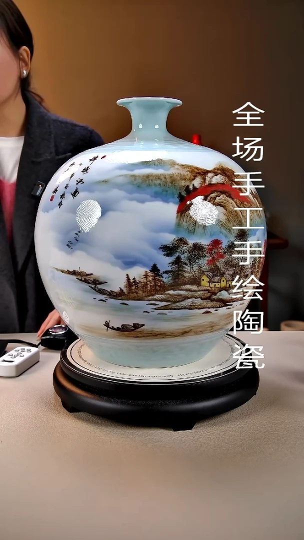 摆件陶景德镇手绘陶瓷46