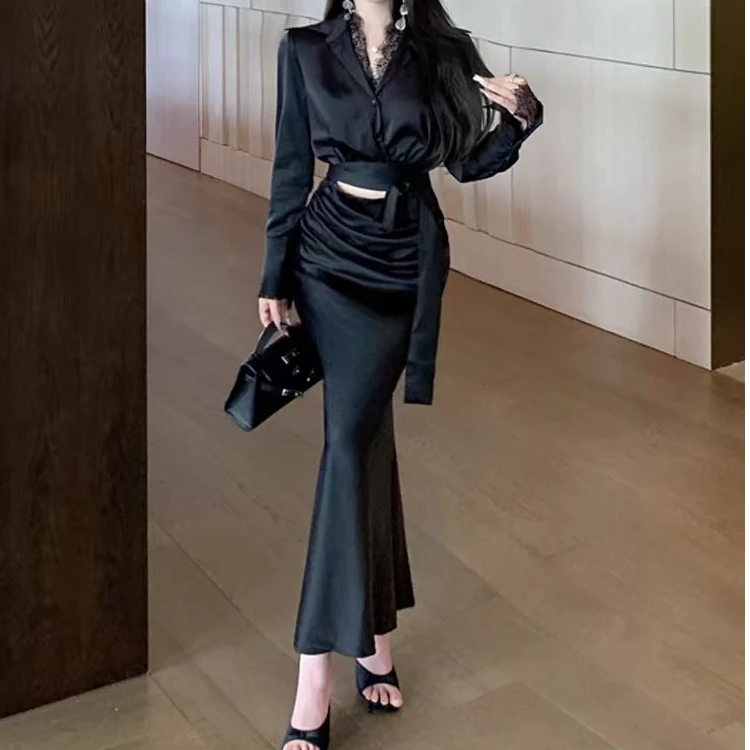 法式气质性感露腰绑带连衣裙#8001（细节以直播间为准）