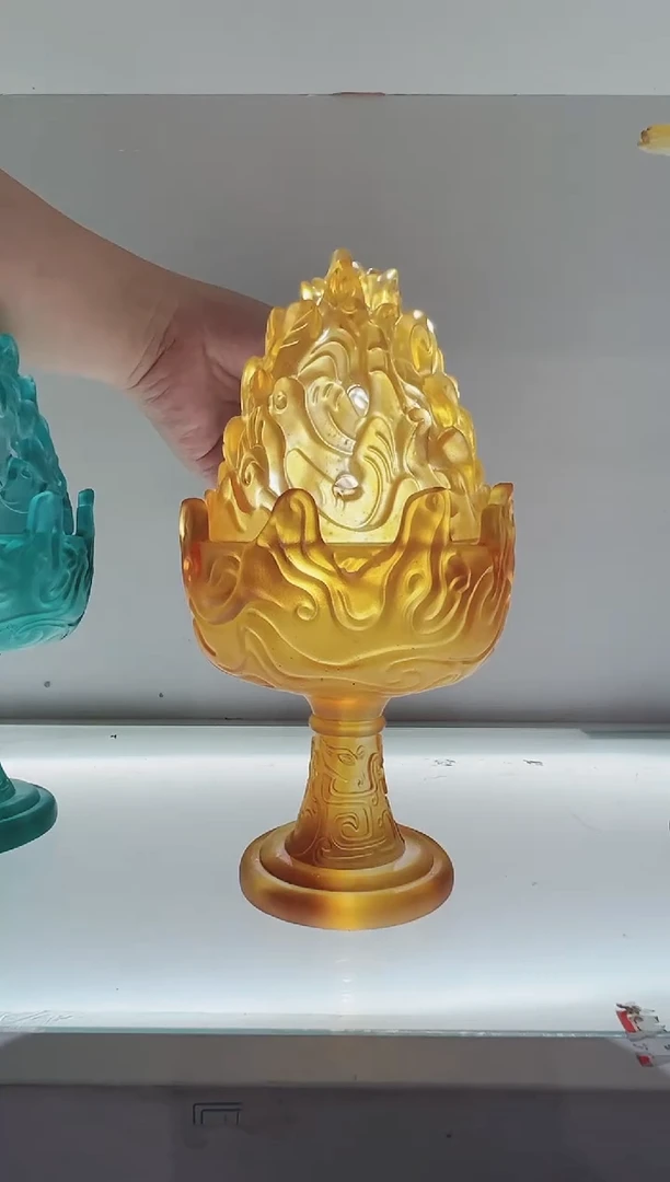 手工艺品琉璃古法琉璃大号博山炉