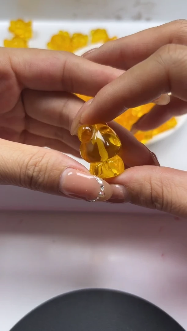 蜜蜡颈饰未镶嵌w3093蜜蜡金珀暴力熊*2颗