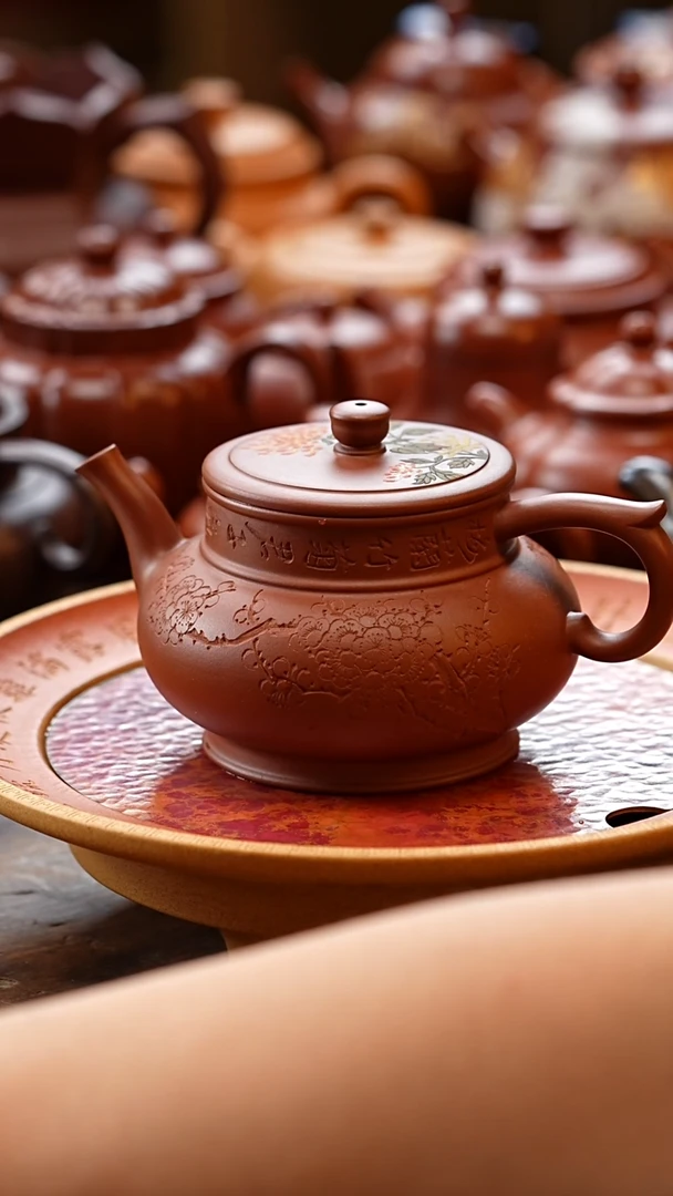 茶壶紫砂四君子11111