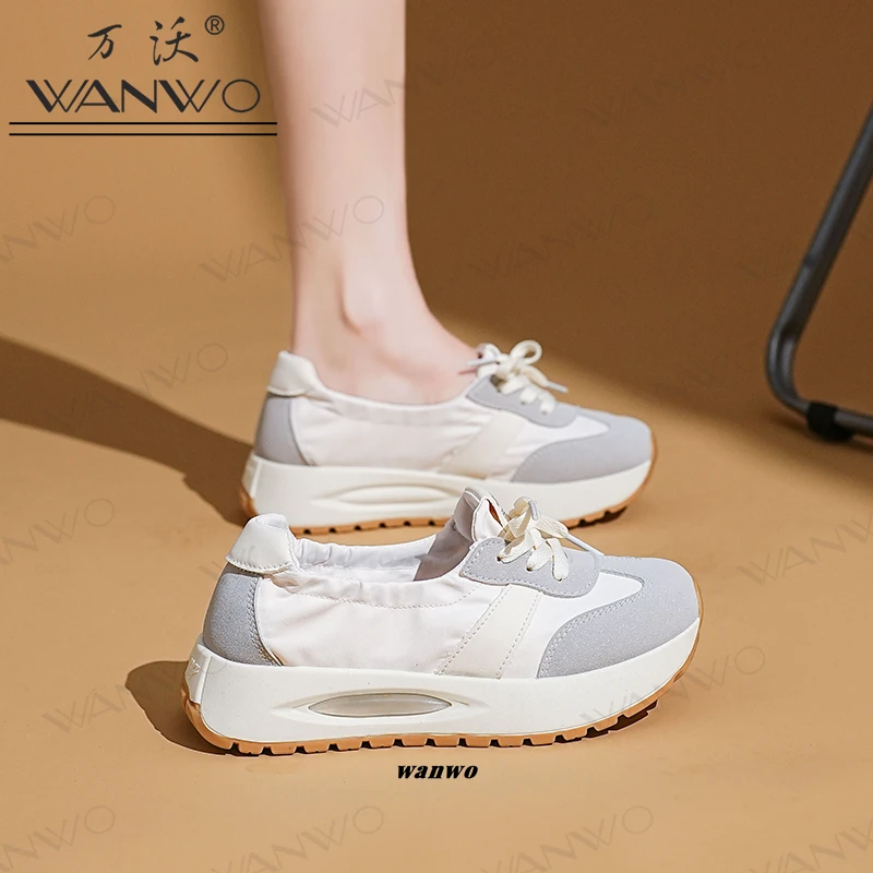 2025春夏季新款透气阿甘鞋女舒适软底百搭平底休闲鞋浅口妈妈单鞋